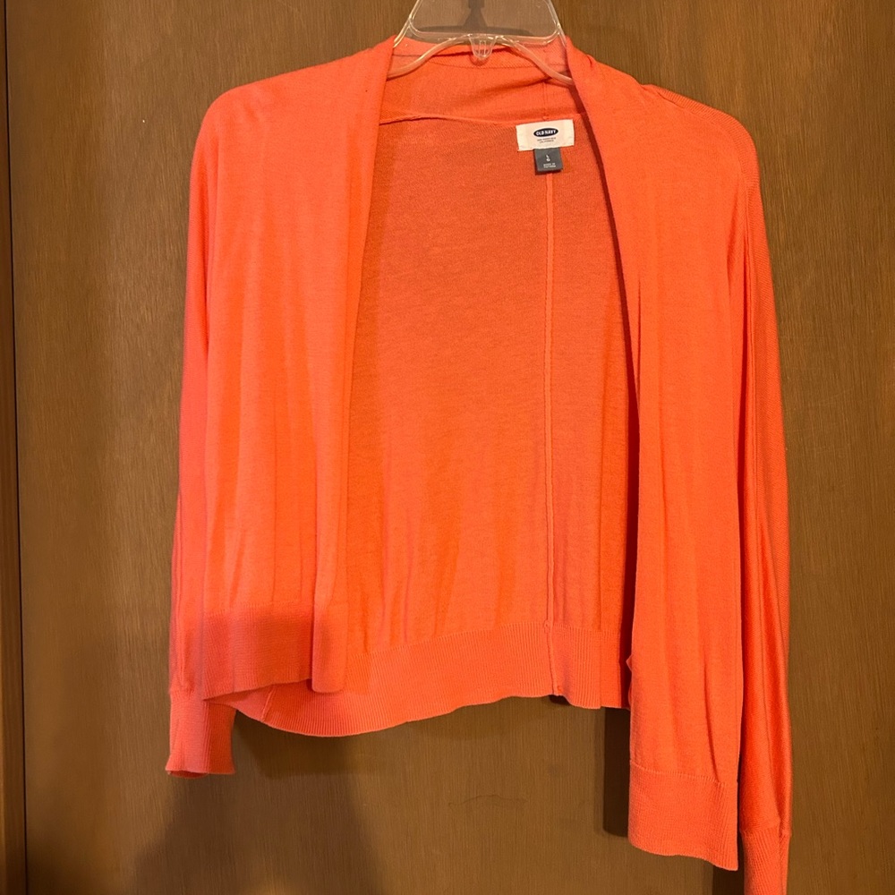 Old Navy Women's Bright Orange Cardigan